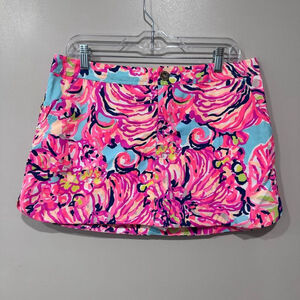 Lilly Pulitzer Pink Floral Skort Size 8 women’s